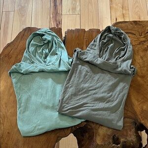 Freely Long Sleeve Tees - Mint and Olive - Sun Shirts